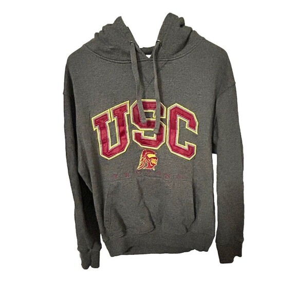USC Trojans Mens Medium Gray Sweatshirt Hoodie University of Southern California - Picture 1 of 13